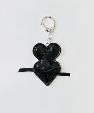 더블하트 키링 블랙