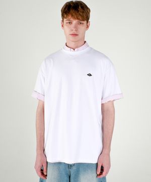 ensconce 포인트 와펜 오버핏 티셔츠 화이트