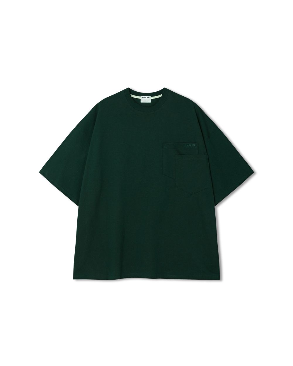 【ANGLAN】[AG] Double Logo Pocket Half Tee AG] Double Pocket PK Half Tee - Grey - ANGLAN