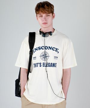 빈티지 아트웍 오버핏 티셔츠 크림