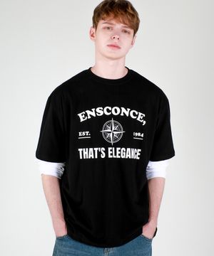 빈티지 아트웍 오버핏 티셔츠 블랙