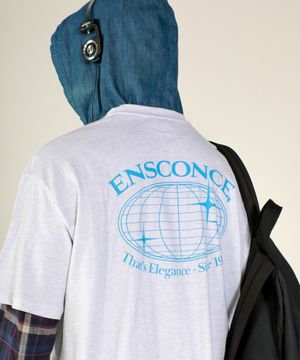 애시드 아트웍 오버핏 티셔츠 멜란지