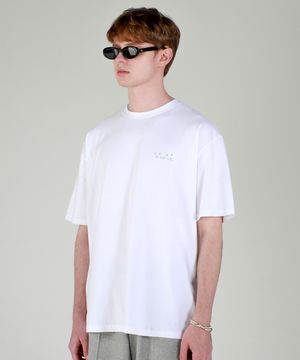 애시드 아트웍 오버핏 티셔츠 화이트