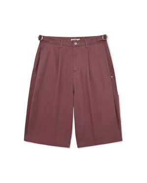 Double tuck BERMUDA shorts / Raspberry