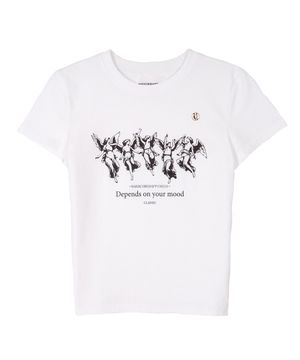 슬로건 엔젤 티셔츠_화이트