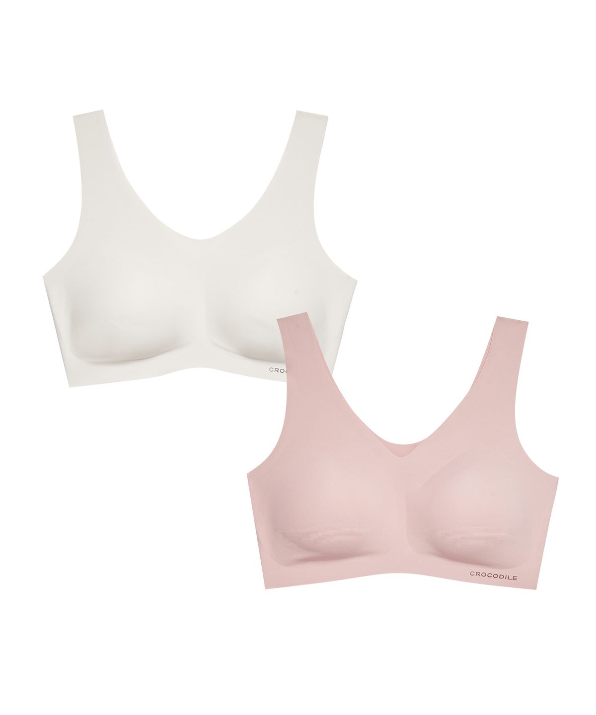 크로커다일 이너웨어(CROCODILE INNERWEAR) [2PACK] 라이크라 인견쉘론 U넥/V넥/스트랩 일체형 브라
