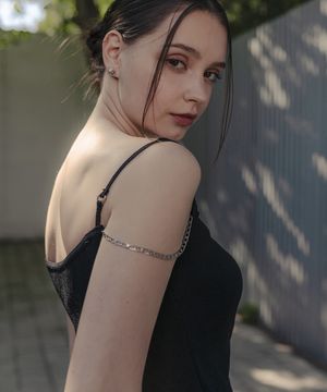 더블스트링 슬리브리스_블랙