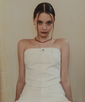 쉴드 데님탑_화이트