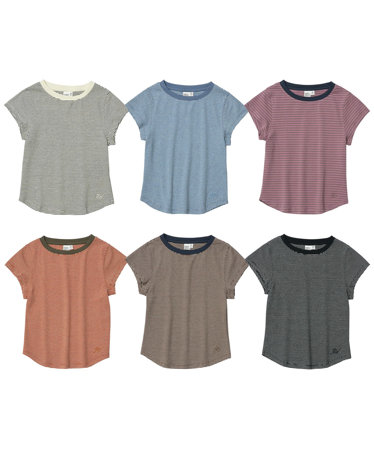 MUSINSA | PARTIMENTO WOMEN Stripe 90S Short Sleeve T-shirt_6