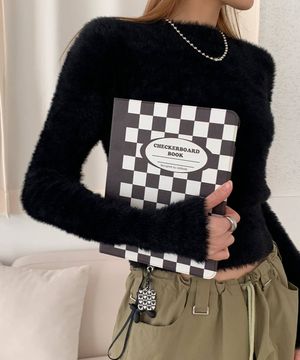 북커버 체커보드 아이패드 가로세로 거치 케이스