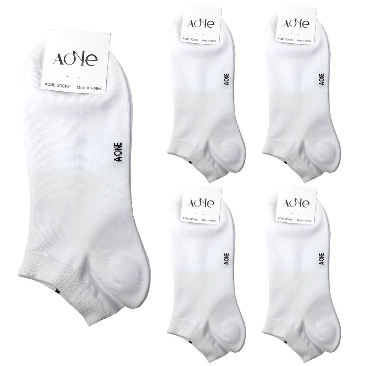 에이원(AONE) [5pack] 남성 실속형 무지 스니커즈 양말