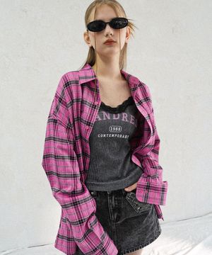 Vintage Lace Sleeveless CHARCOAL