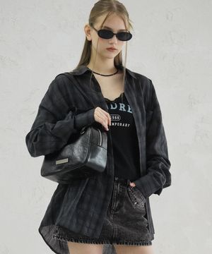 Smith Overfit Check Shirt CHARCOAL