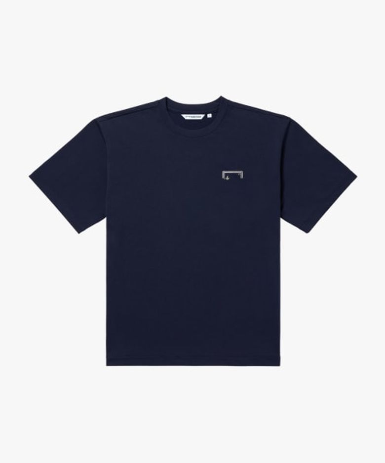 ANTIBES BEACH BLUE WAVE TEE-DARK NAVY