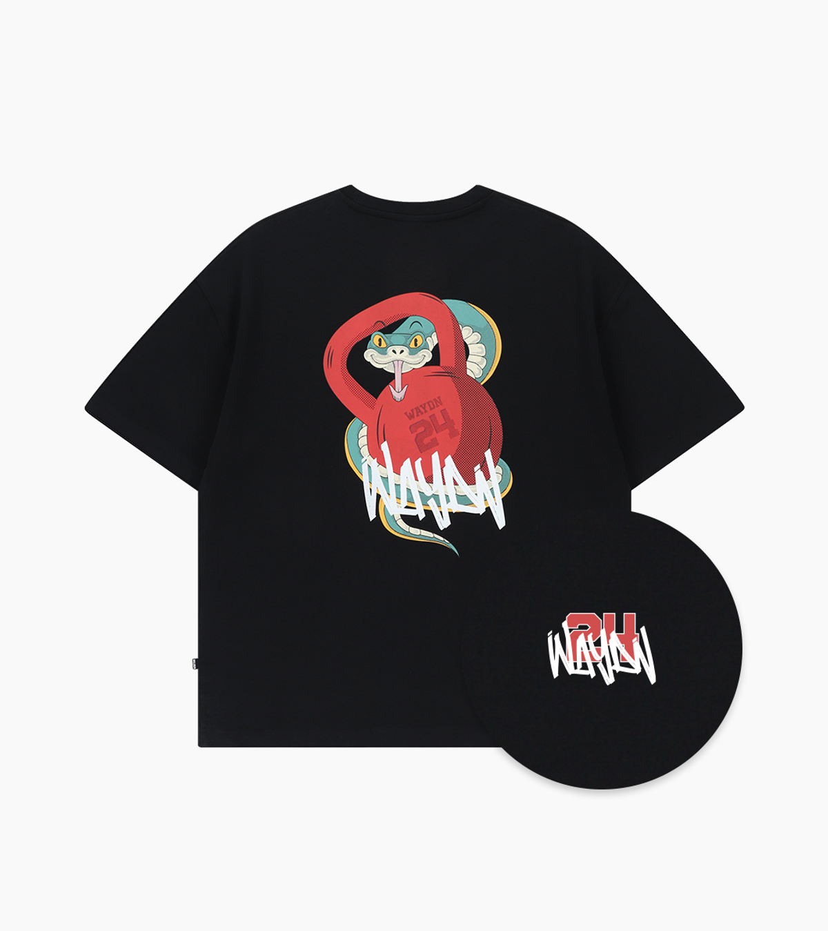 웨이든(WAYDN) SNK 케틀밸 OG 오버핏 반소매 블랙