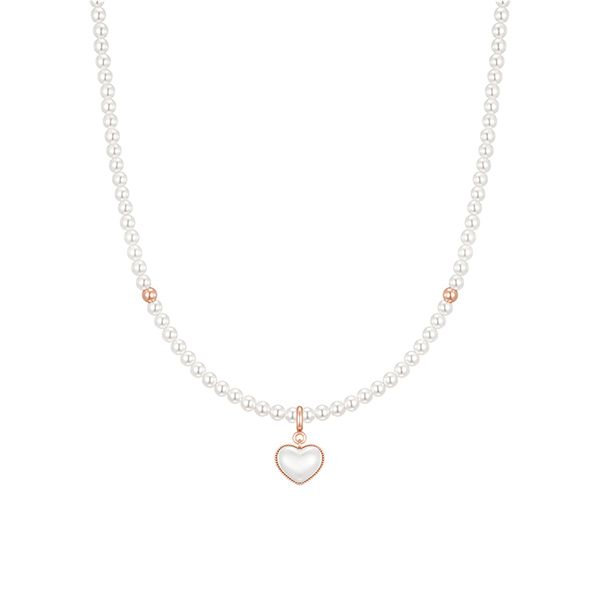 J.ESTINA ■ MARIEL Pearl Bead Necklace+Pendant Set J.ESTINA Mariel Pearl Bead Necklace with Pendant Set