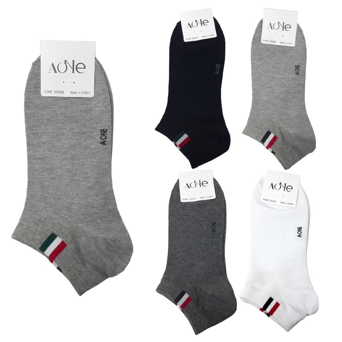 에이원(AONE) [5pack] 남성 실속형 패션 캐주얼 스니커즈 양말
