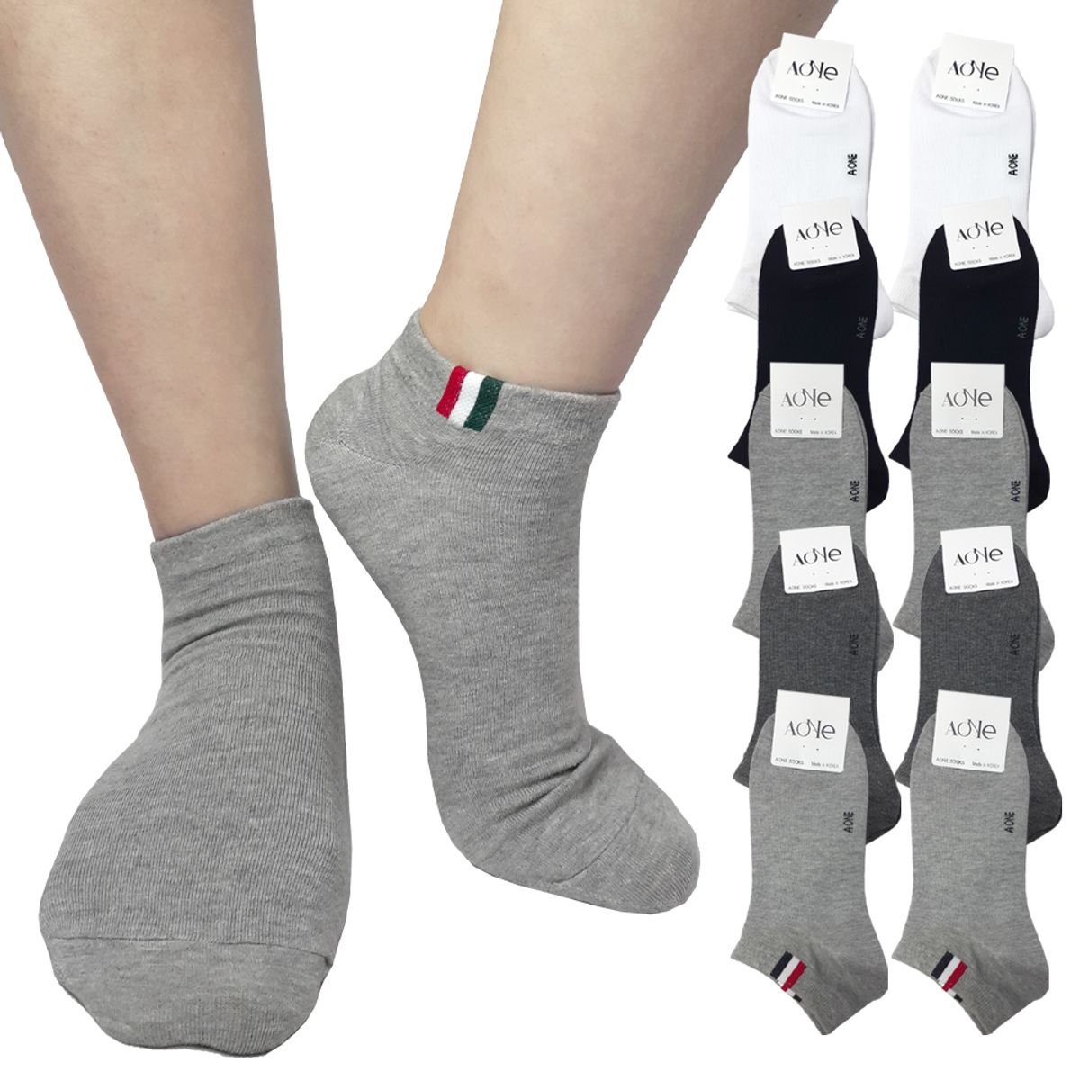 에이원(AONE) [10pack] 남성 실속형 패션 캐주얼 스니커즈 양말