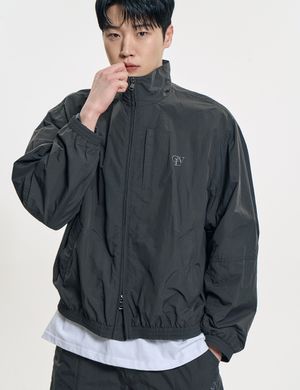 2WAY CLV 오버핏 유틸 카라 자켓[차콜]