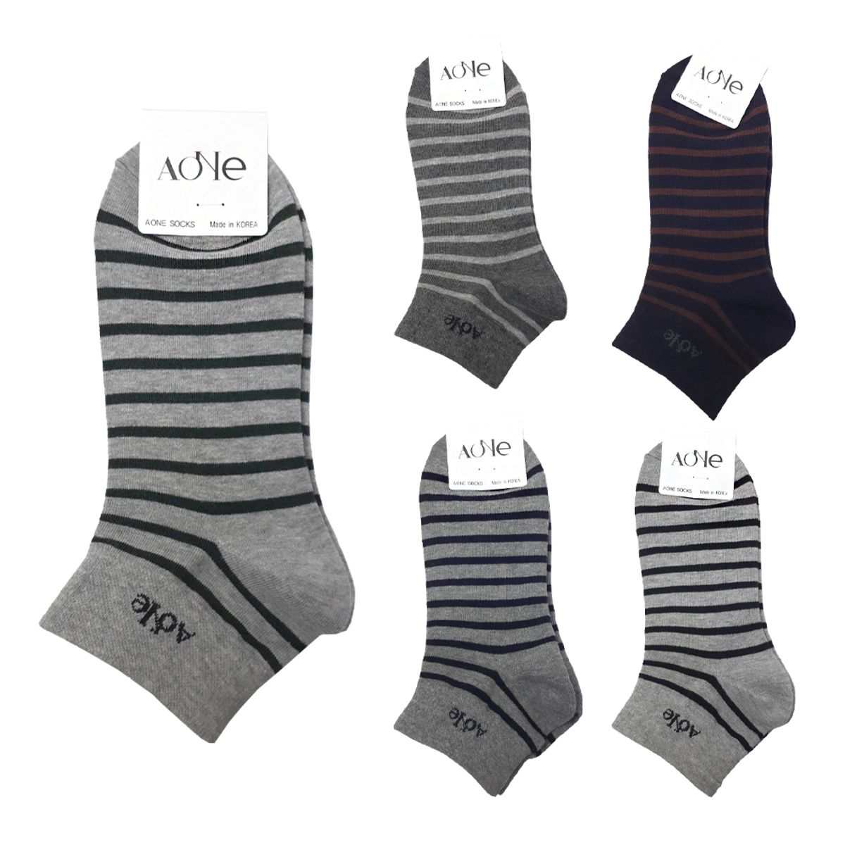 에이원(AONE) [5pack] 남성 실속형 패션 캐주얼 초미니 양말