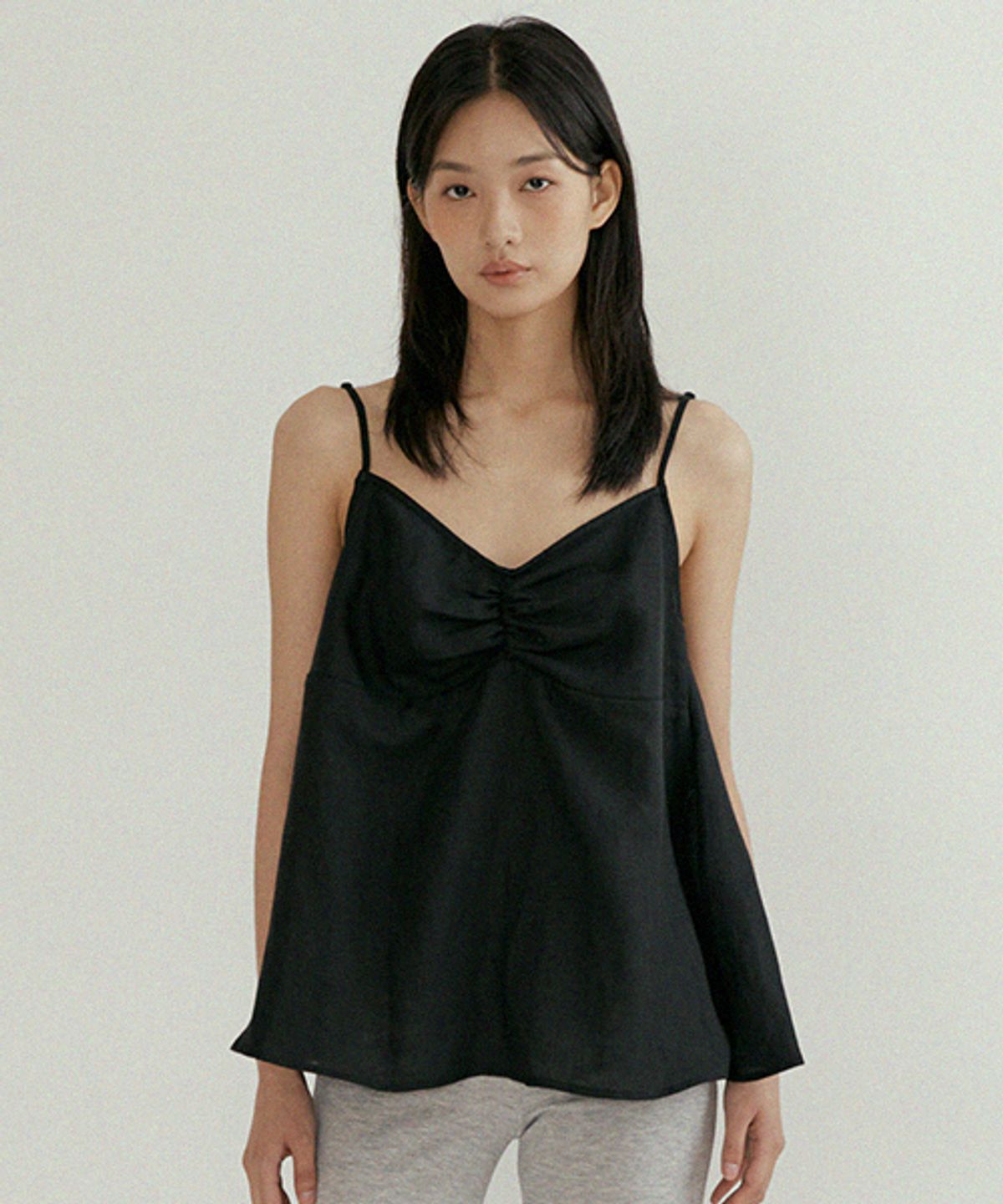 링서울(LINGSEOUL) linen bamboo blended sleeveless-black