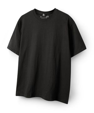 스탠다드 무지 라운드 반팔 티셔츠 HA-1030 HAR1002 블랙