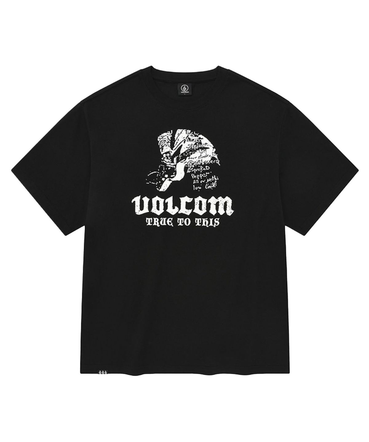 볼컴(VOLCOM) 기타리스트 오버핏 반팔 티셔츠(블랙)