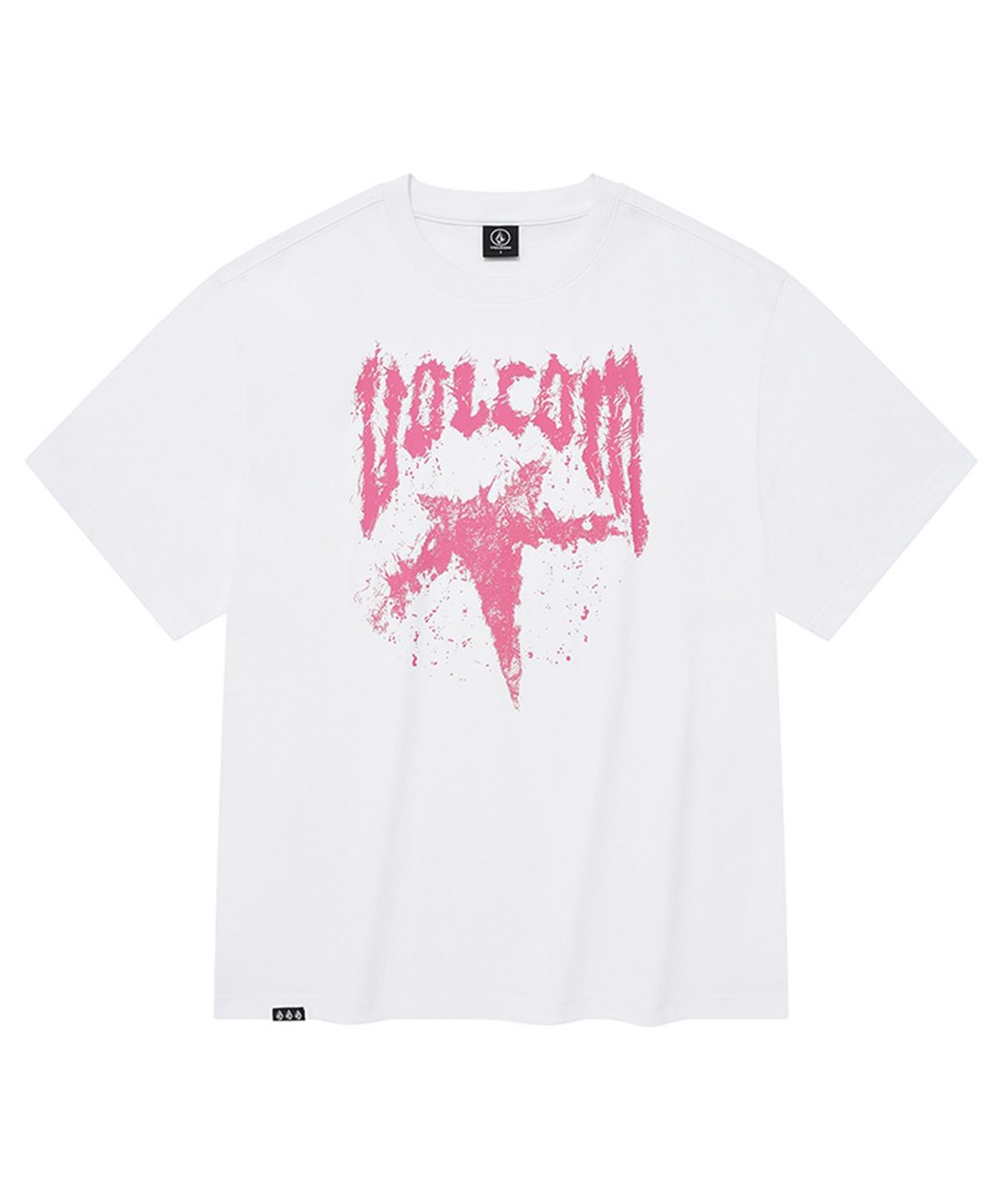 볼컴(VOLCOM) 스타 스프레이 오버핏 반팔 티셔츠(핑크)