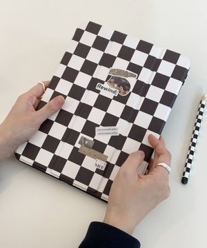 체커보드 쓰리폴더 아이패드 가로세로 거치 케이스