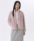 우먼즈 샤기 플리스 집업 재킷 [라이트 핑크]