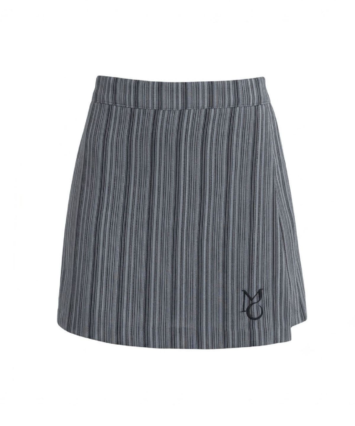 무아르모아(MOIREMOA) MO Stripe wrap Shorts - Black