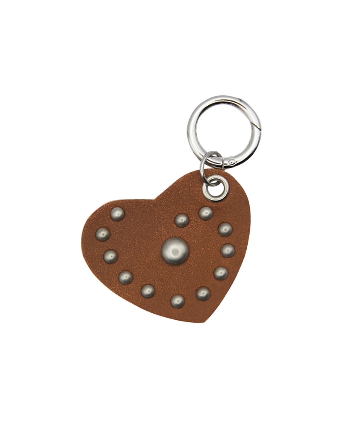 엔프프(NFF) leather heart keyring-brown