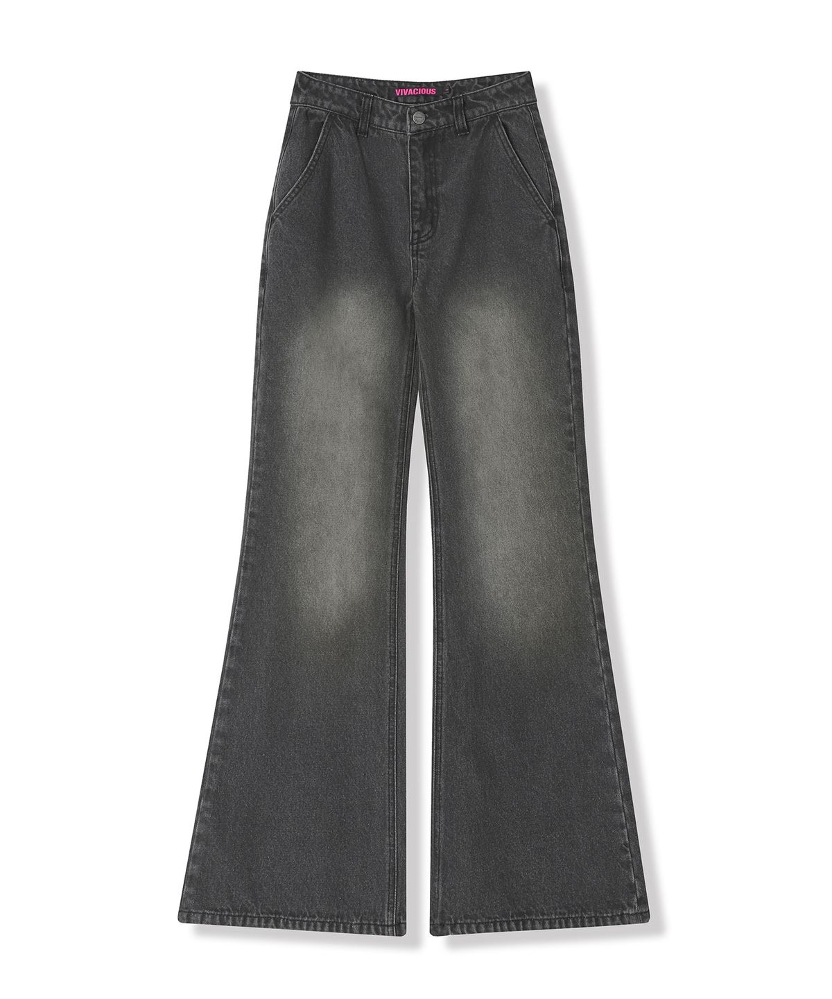 비바셔스(VIVACIOUS) Back Slender Bootscut Jeans BLACK