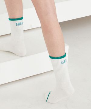 레터링 라인 크루 삭스_5COLOR