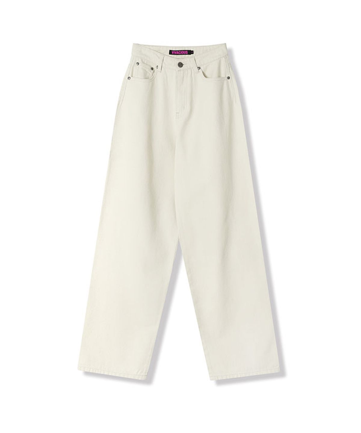 비바셔스(VIVACIOUS) Minimal Straight Jeans CREAM