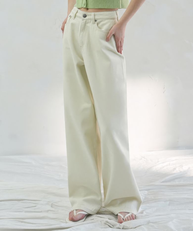 Minimal Straight Jeans CREAM