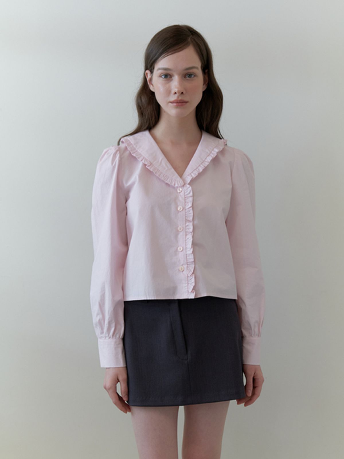 카인더베이비(KINDABABY) pring frill blouse - baby pink