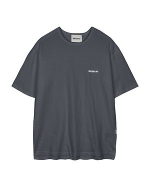 베이직 오픈 티셔츠_차콜