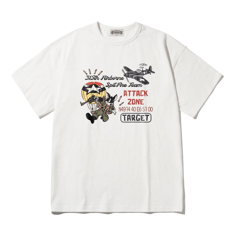 315th Airborne SpitFire Team 아이보리 세미오버핏 티셔츠