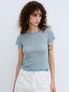 WOOL TENCEL HALF TEE_SORA