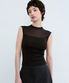 SHEER LINE SLEEVELESS_CHARCOAL