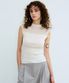 SHEER LINE SLEEVELESS_IVORY