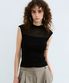 SHEER LINE SLEEVELESS_BLACK
