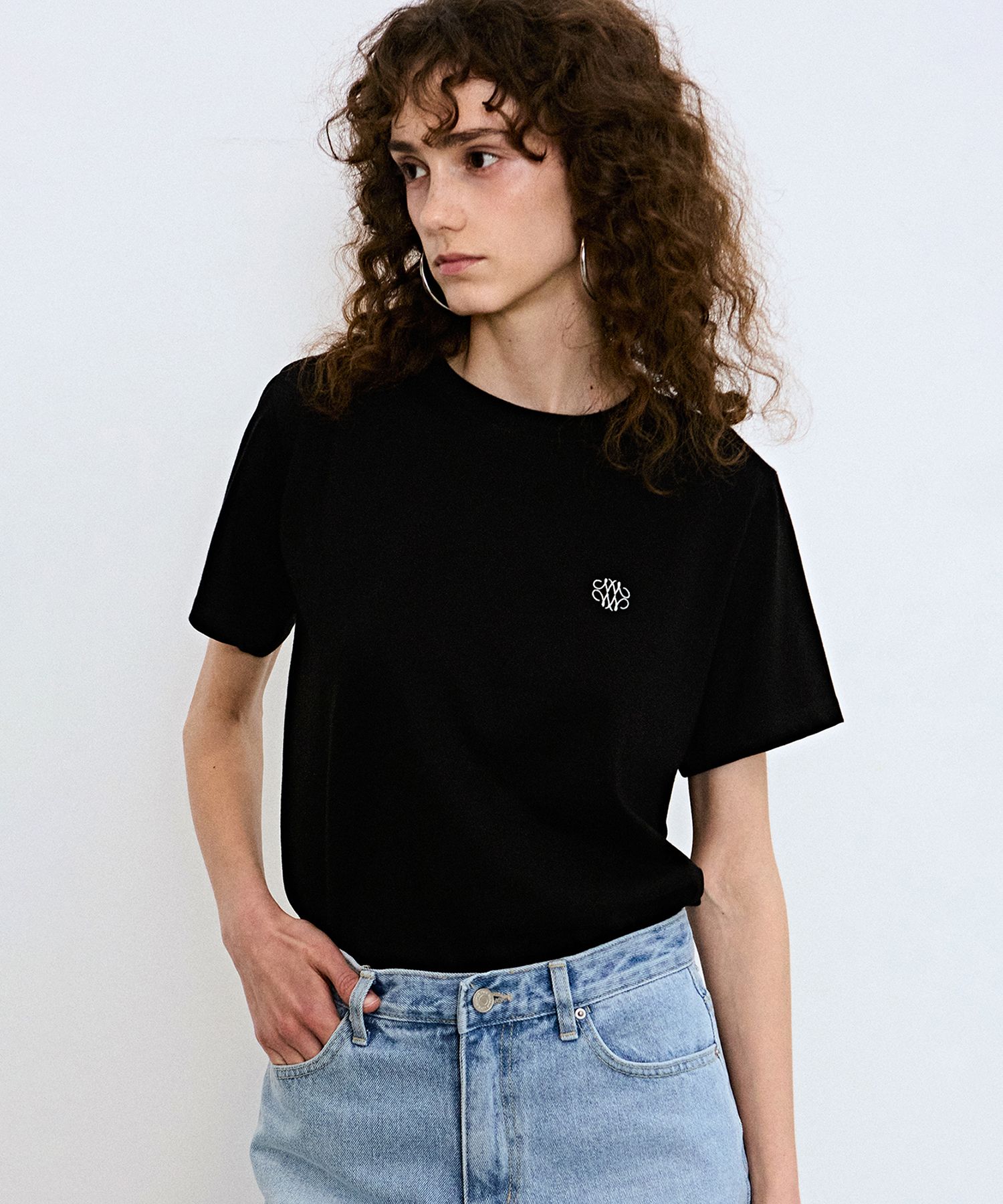 Tシャツ・カットソー NICK&NICOLE NICOLE ESSENTIAL LOGO HALF TOP 4BUK231 NICK&NICOLE NICOLE ESSENTIAL LOGO HALF TOP 4BUK231