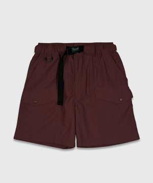 버클 숏 팬츠_와인