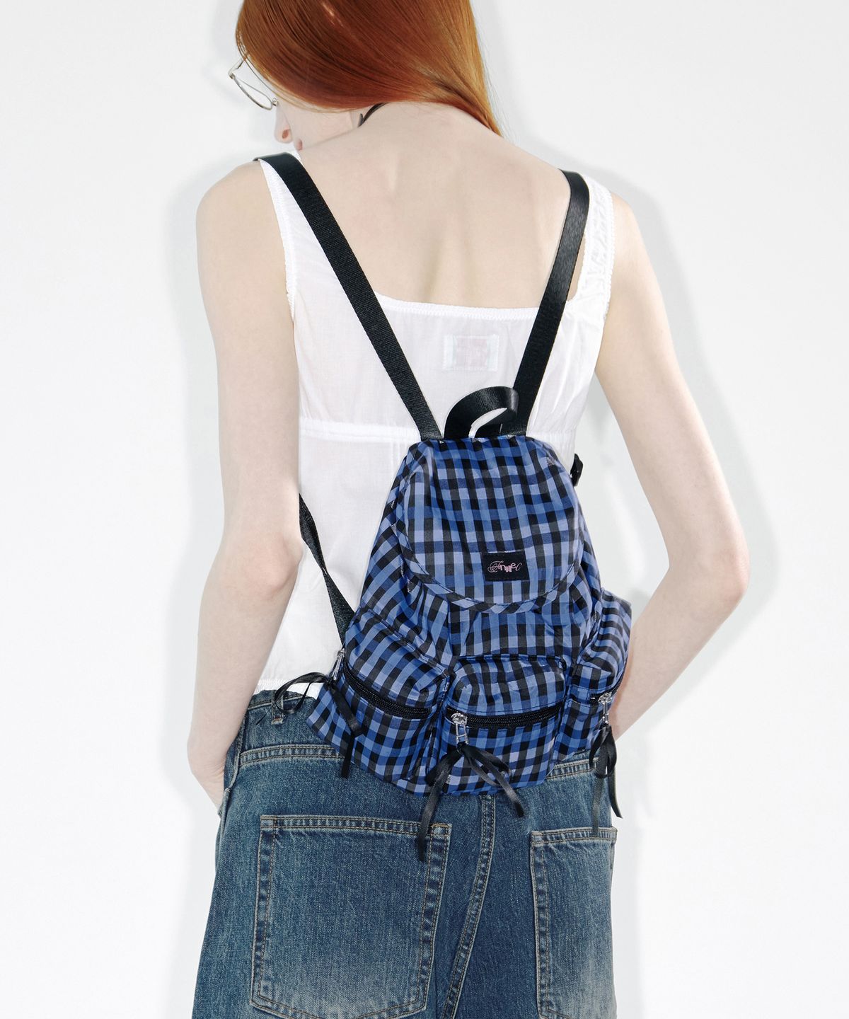 페넥(FENNEC) BERRY POCKET BACKPACK - CHECK BLUE