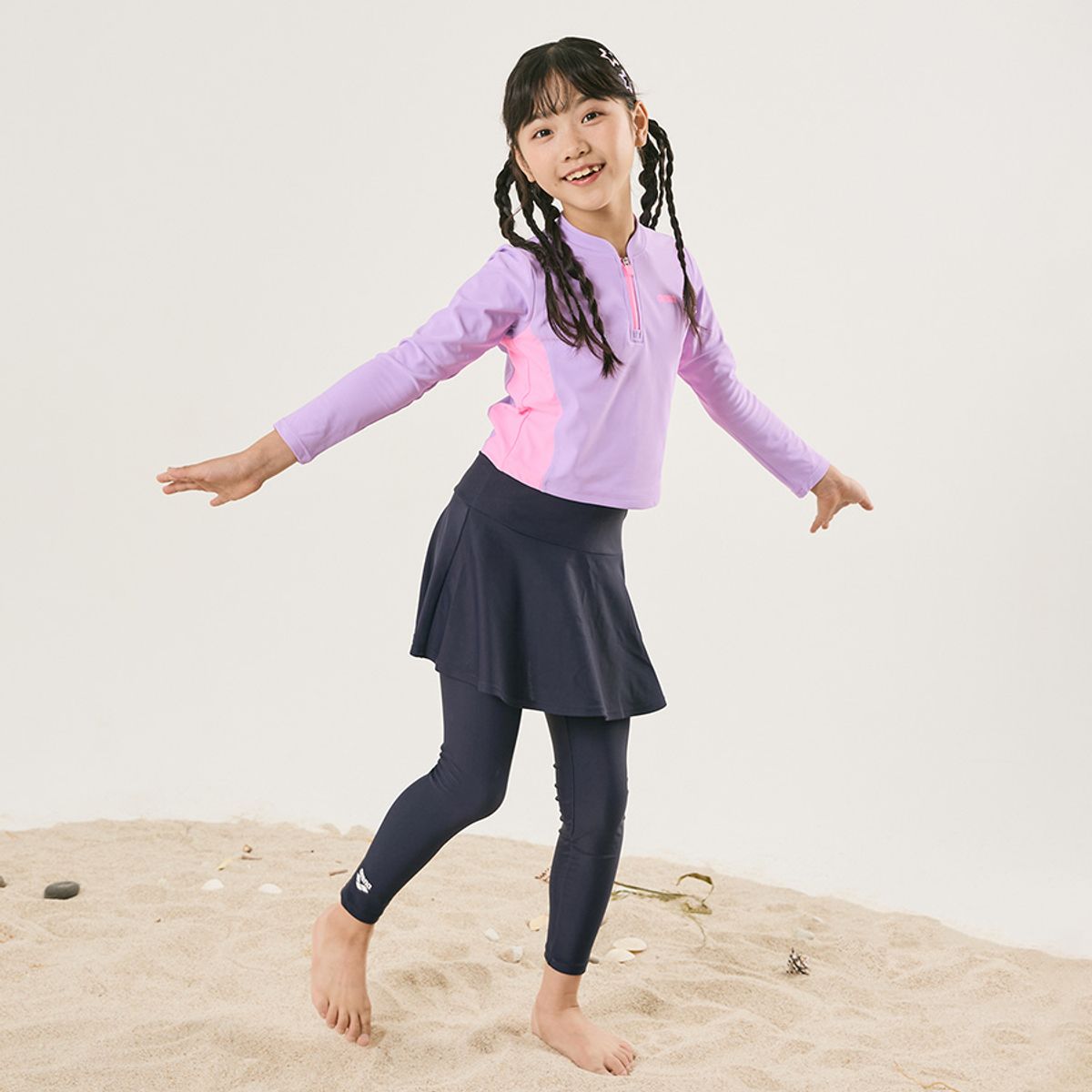 아레나 키즈(ARENA KIDS) 레나 아동 레저 래쉬가드 세트 A4BG1GS01LAV