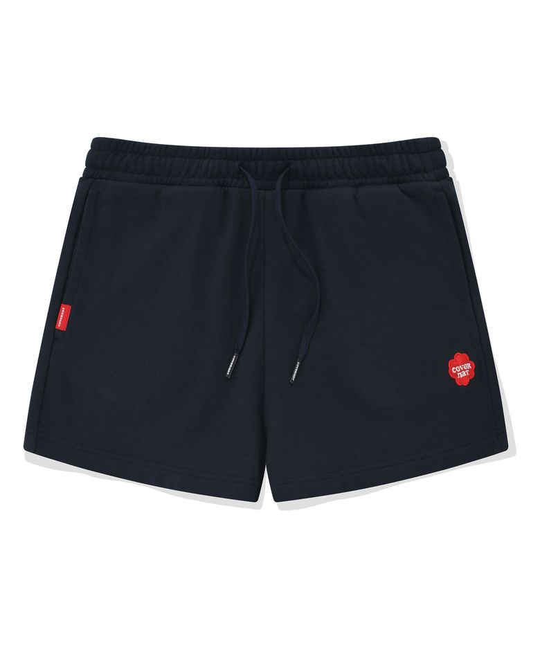 우먼 클로버하트 스웻 쇼츠 Navy