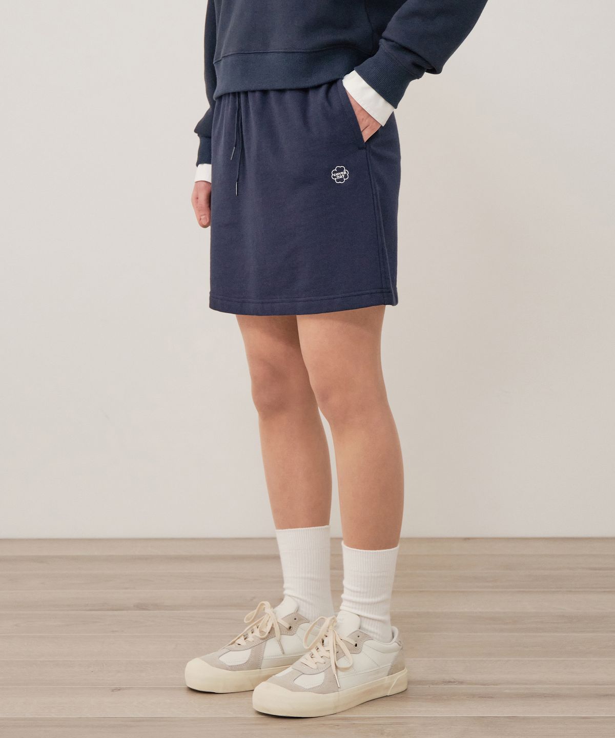커버낫 우먼(COVERNAT WOMAN) 우먼 스웻 스커트 Navy