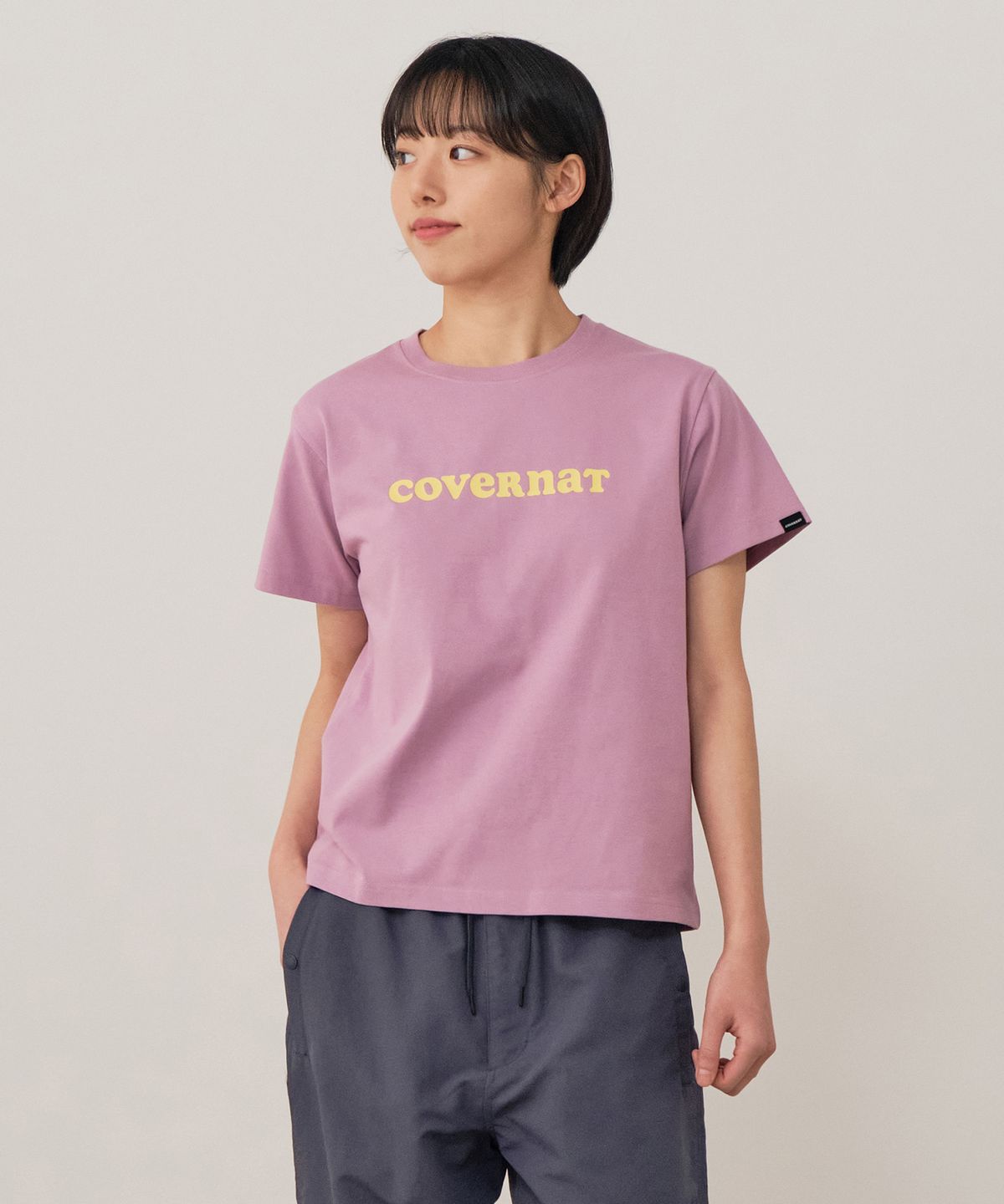 커버낫 우먼(COVERNAT WOMAN) 우먼 쿠퍼 로고 티셔츠 Purple